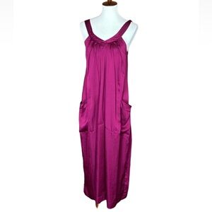 Donna Karan Sleepwear burgundy sleeveless nightgown Size Small